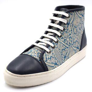 NEW Ryder Men Fashion Sneakers High Top Silver Blue